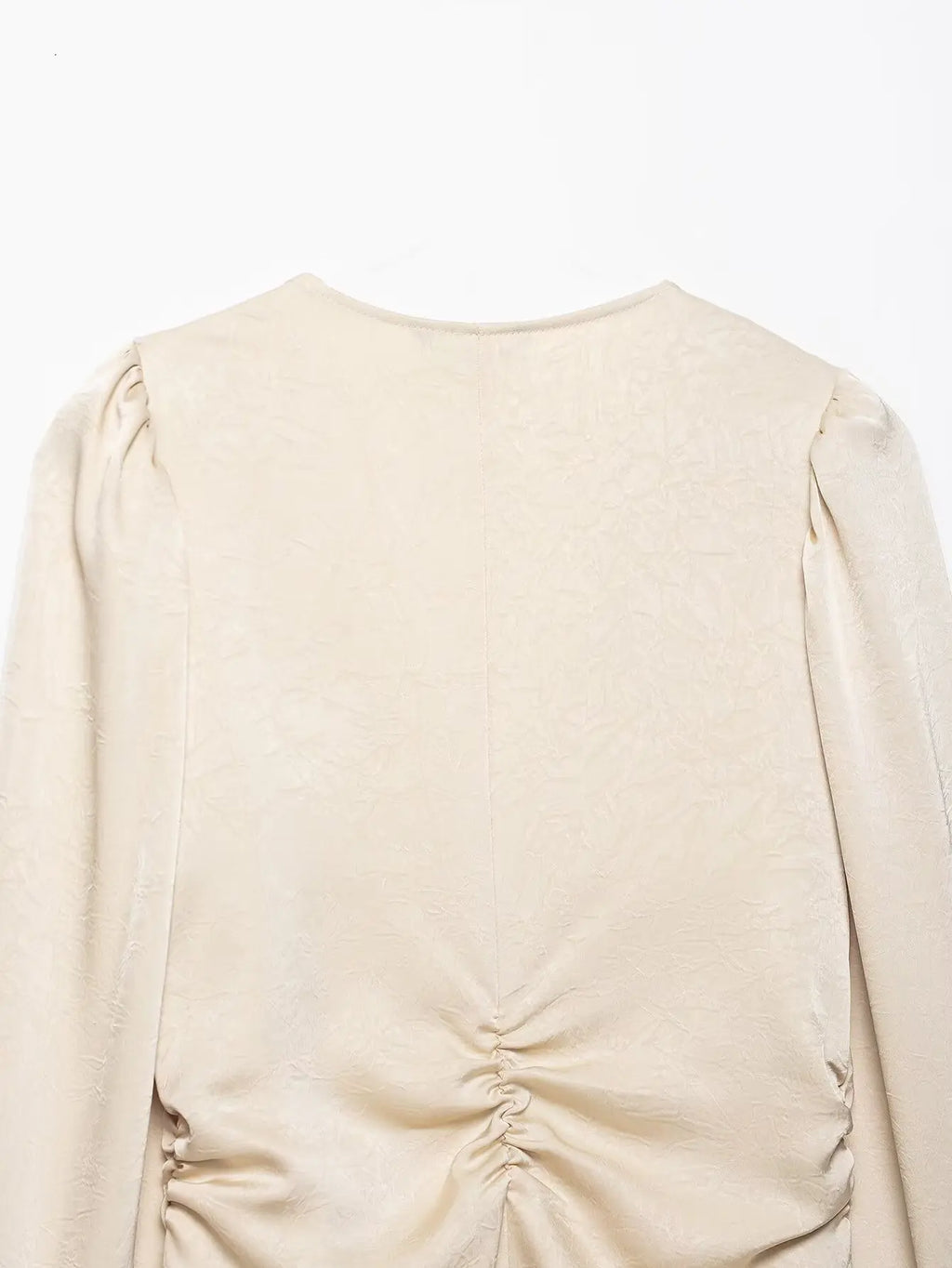 2025 Woman Blouses Wrinkle Effect Elegant Shirts for Women Autumn Long Sleeve Shirt Women Deep V neck Slim Tops Button Up Shirts