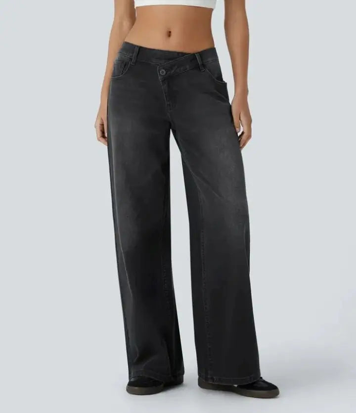 Women's Personalized High-waisted Straight Jeans