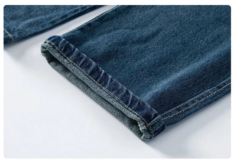 Teen Boys Jeans 2025 New Spring Autumn Pants Children's Straight Trousers Teenager Wide-legged Cargo Pants Kids Loose Clothes