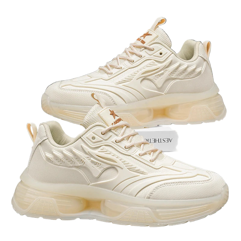 Men's Shoes 2025 Spring and Summer New Youth Sports and Leisure Shoes Men's Running Air Cushion Shock-Absorbing Trendy Shoes