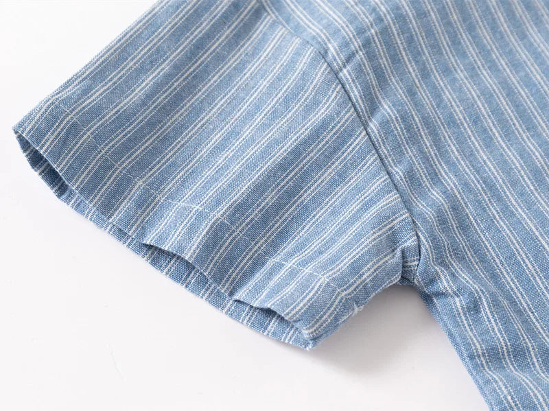 2025 Kids Shirts for Boys Toddler 1 to 2 3 4 5 6 7 Years White Black Yellow 100% Cotton Children Shirts Short Sleeve Summer Tops