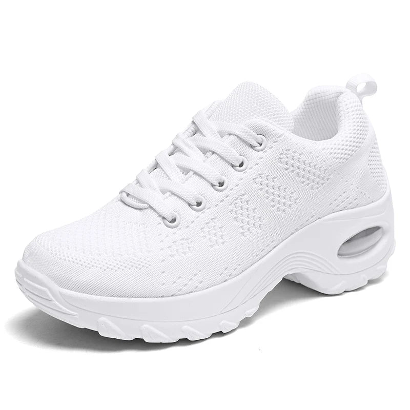 2025 Women's Fashion New Product: Sports Walking Shoes Breathable and Lightweight Casual Walking Platform Shoes