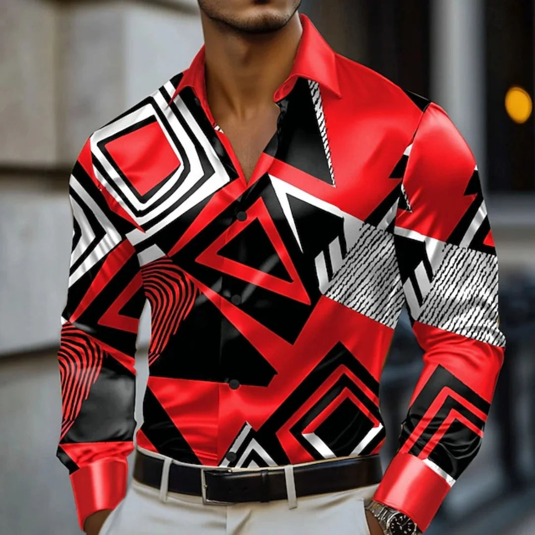 2025 New Men's Fashion Shirt - Buttoned Shirt - Long Sleeve - Designer Design - Birthday Shirt - Outdoor Spring/Summer - Luxurio