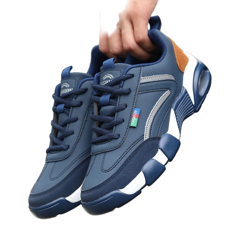 Men Shoes Trendy 2025 Mixed Material Aesthetics Breath Casual Sneakers Shock Absorbing Energy Rebound Zero Pressure Walking Shoe