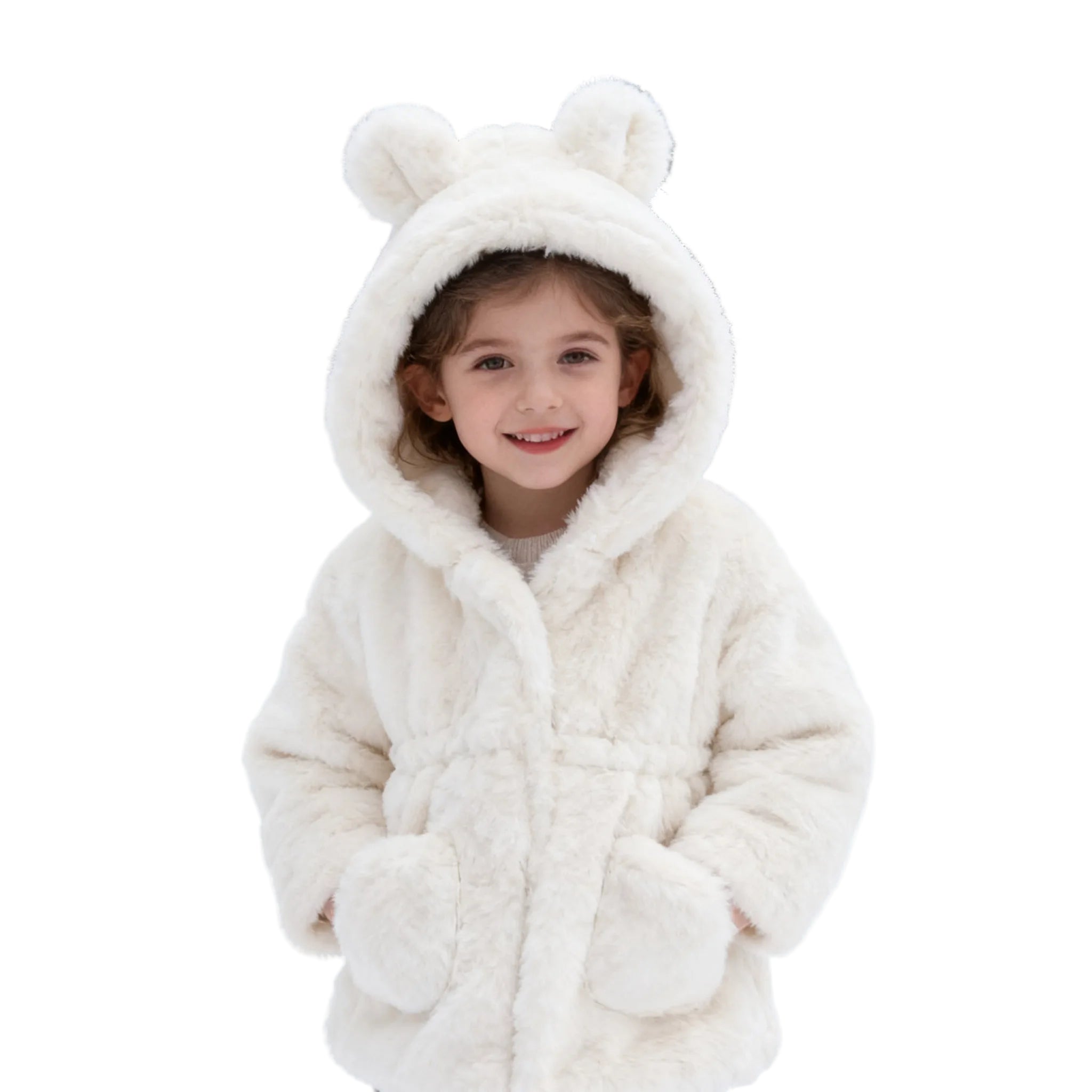 Ear Hooded Faux Fur Winter Coats