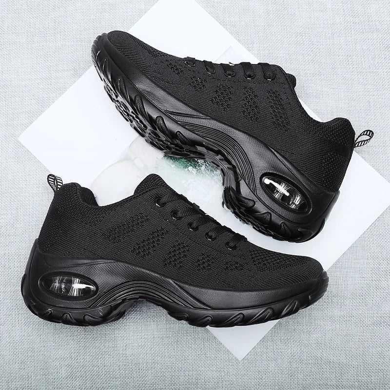 2025 Women's Fashion New Product: Sports Walking Shoes Breathable and Lightweight Casual Walking Platform Shoes