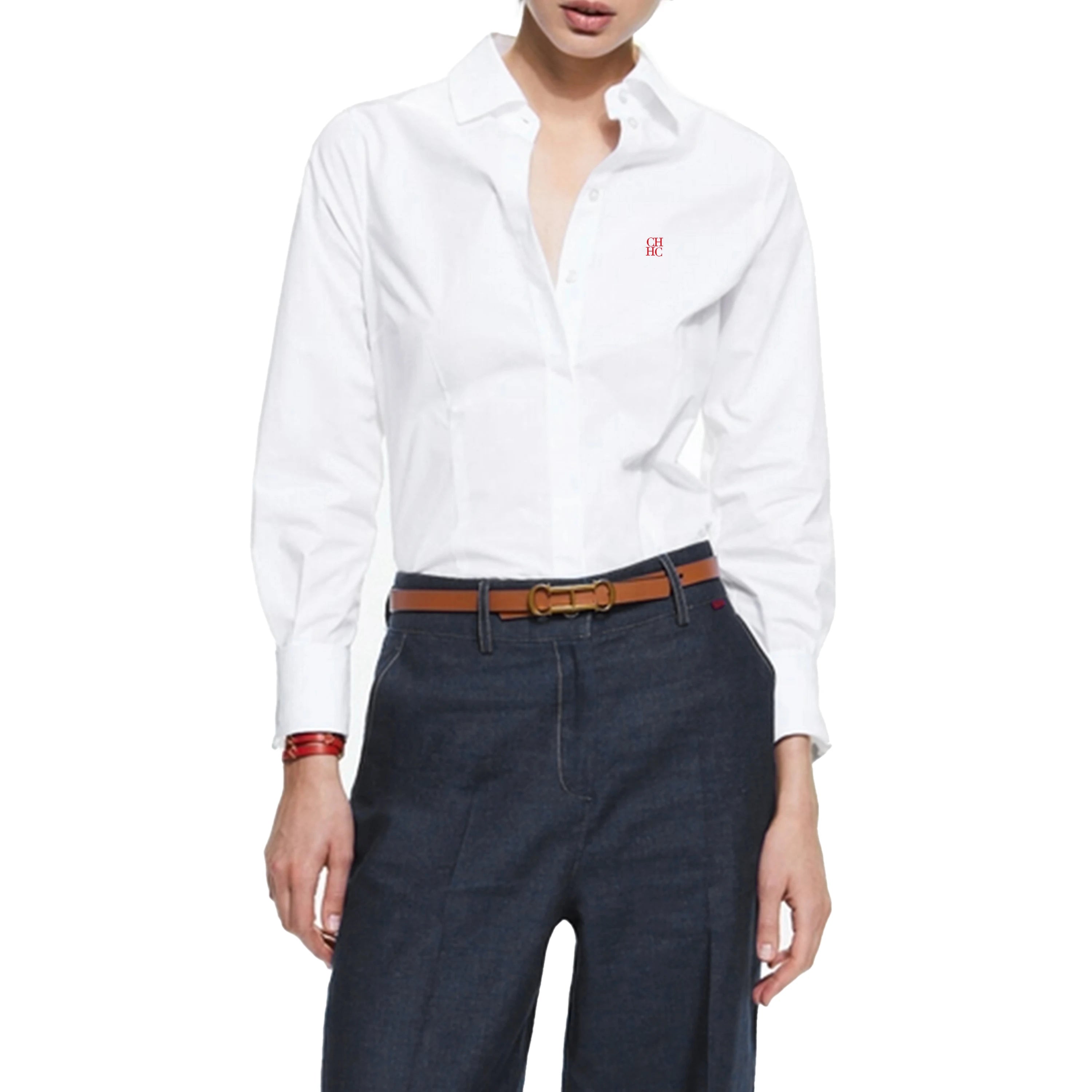 2025 Women Shirts Sexy Solid Color Slim Shirt Waist Design Vintage Female Blouses Spring 2024 Fashion Office Ladies Shirts