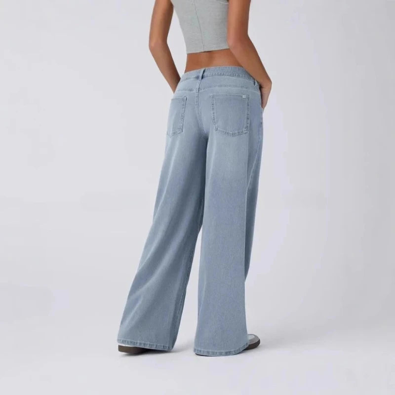 Women's Personalized High-waisted Straight Jeans