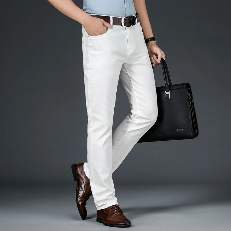 Business Straight Fit Soft Trousers Male