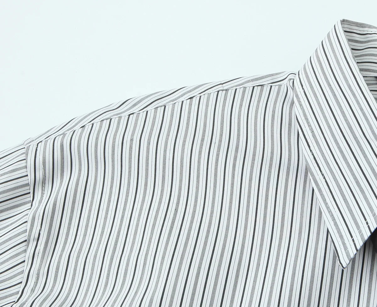 Women Shirt 2025 Women Autumn New Fashion Long Sleeves Button Striped Print Shirt With Tie Women Elegant Leisure Shirt