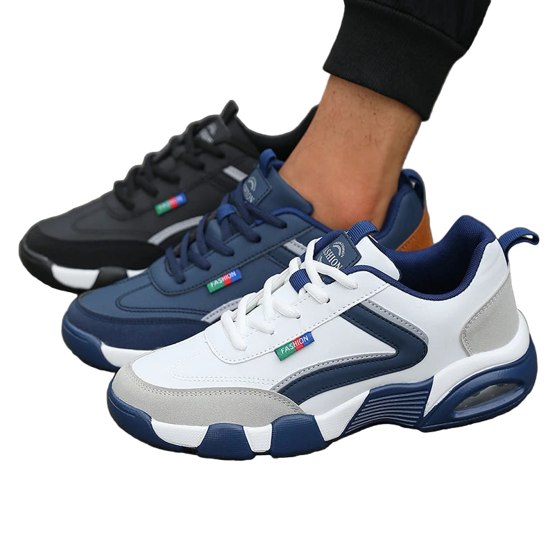 Men Shoes Trendy 2025 Mixed Material Aesthetics Breath Casual Sneakers Shock Absorbing Energy Rebound Zero Pressure Walking Shoe