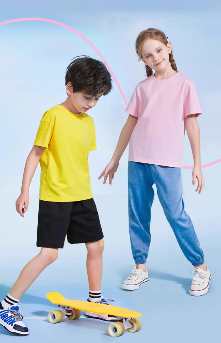 New 2025 Summer Casual Children's New York letter Teen T-shirt Boys T Shirt Boys Clothes Print Cotton T Shirts Kids Clothes