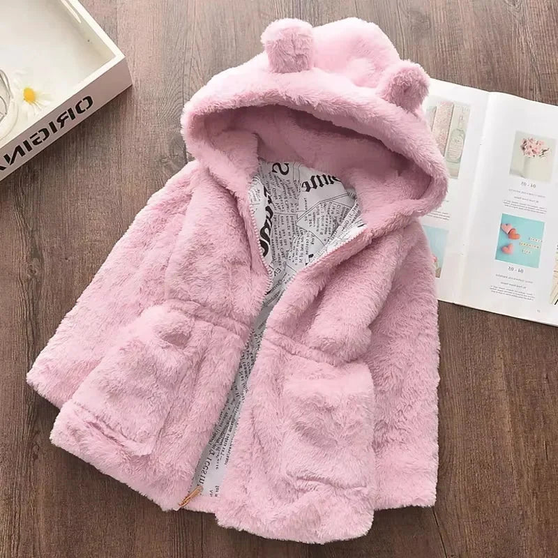 Ear Hooded Faux Fur Winter Coats