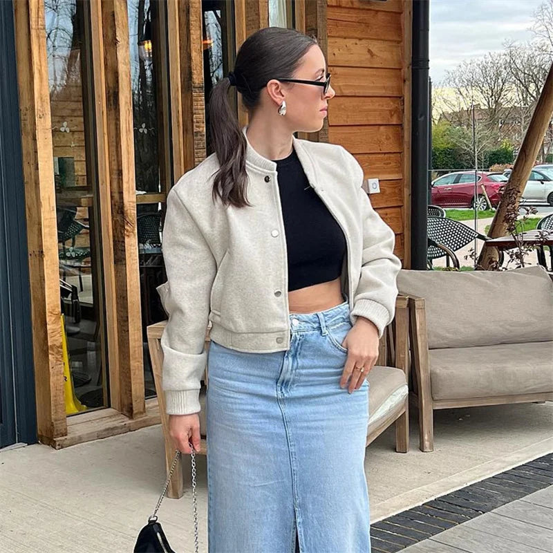 Women Cropped Jacket 2025 MUJER