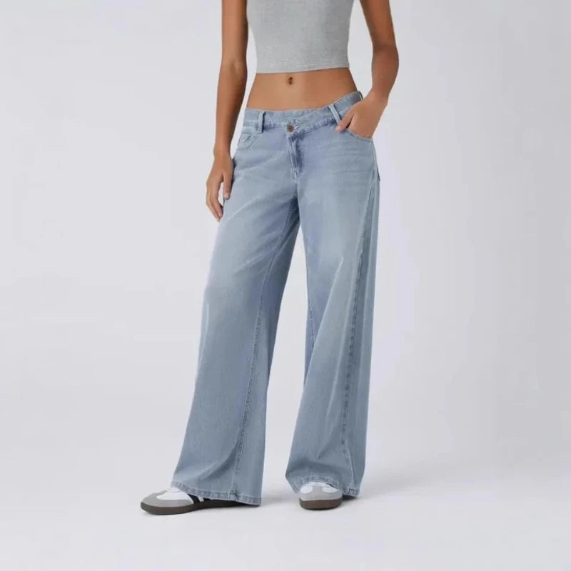 Women's Personalized High-waisted Straight Jeans