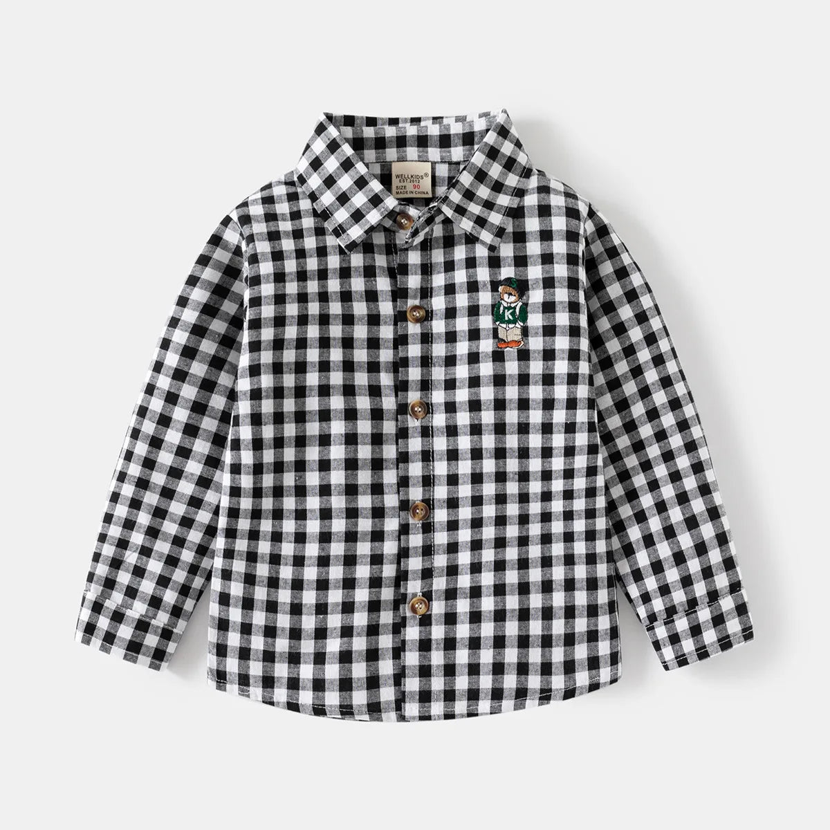 New Children's Clothes 2025 Kids Shirts With Collar Boys' Cotton Long Sleeved Baby Clothing Casual Top Plaid Blouse for Boy 2-7Y