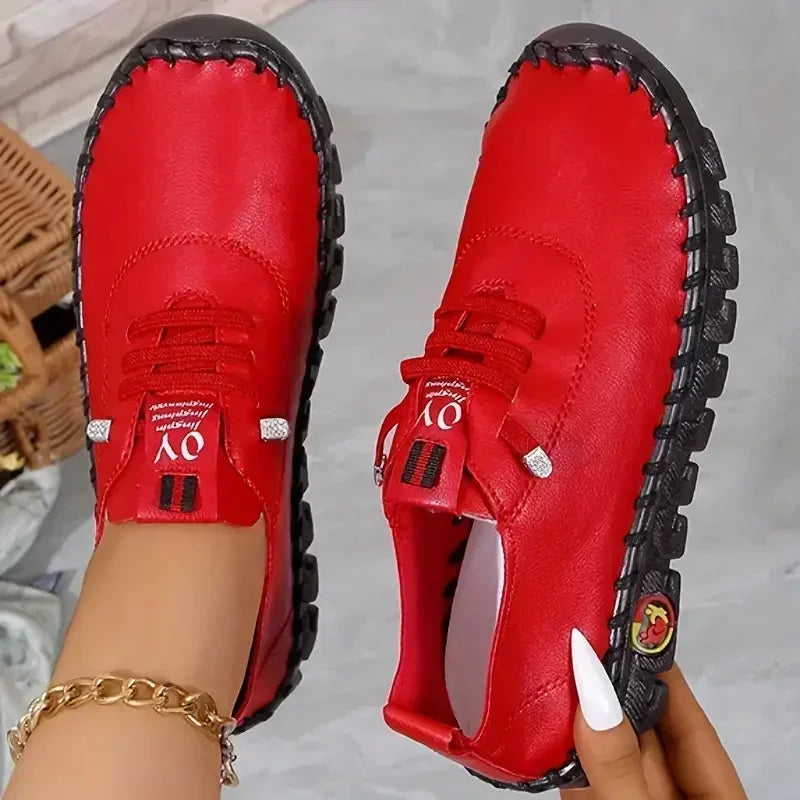 Women Sneakers 2025 New Designer Shoes Loafers Soft-soled Roman Breathable Outdoor Women Retro Big Size Single Shoes for Women