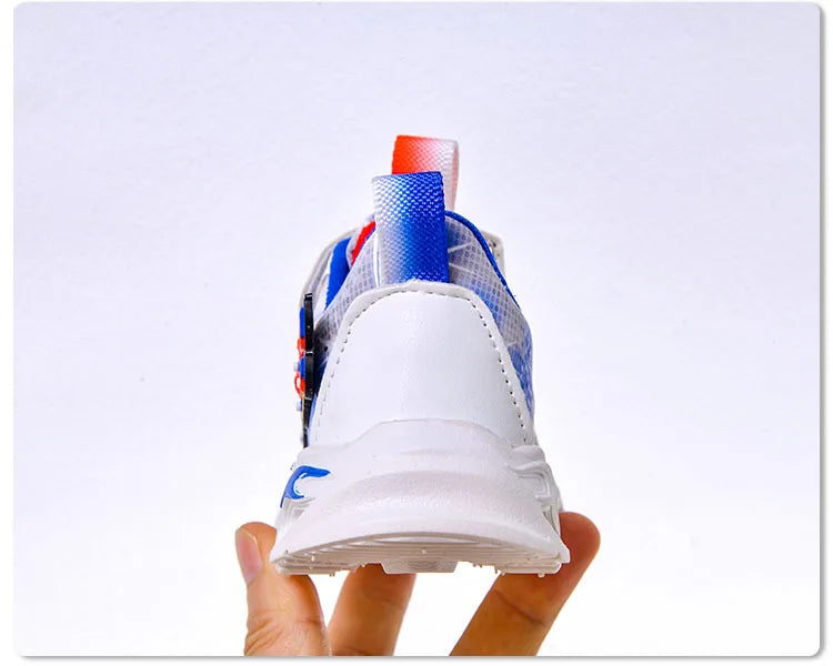 2025 Spring Autumn Boys  Mesh Breathable Sport Shoes  LED Children's Sneakers Kids Casual Shoes Light Shoes for 0-6Y