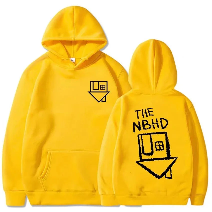 in 2025, men's hoodies neighborhood band printed hoodies and streetwear winter soft and comfortable sweatshirts will be combined