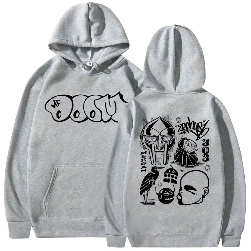 2025 Fashion New Hoodie Villain Metal Printed Hoodie Men's and Women's Hip Hop Fashion Men's Polar Hoodie