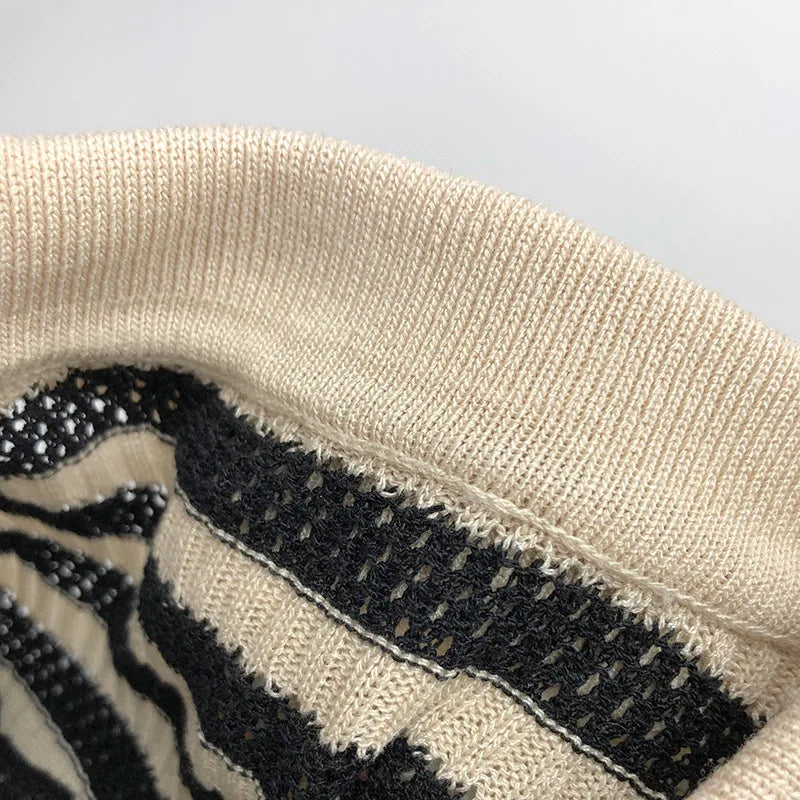 2025 Summer New Children Short Sleeve T Shirts Cotton Kids Lapel Knit Polo Shirt Boys Girls Vintage Striped T Shirts Clothes