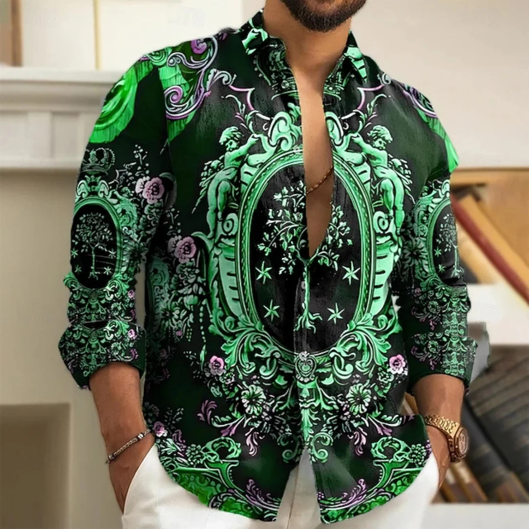 2025 New Men's Fashion Shirt - Buttoned Shirt - Long Sleeve - Designer Design - Birthday Shirt - Outdoor Spring/Summer - Luxurio