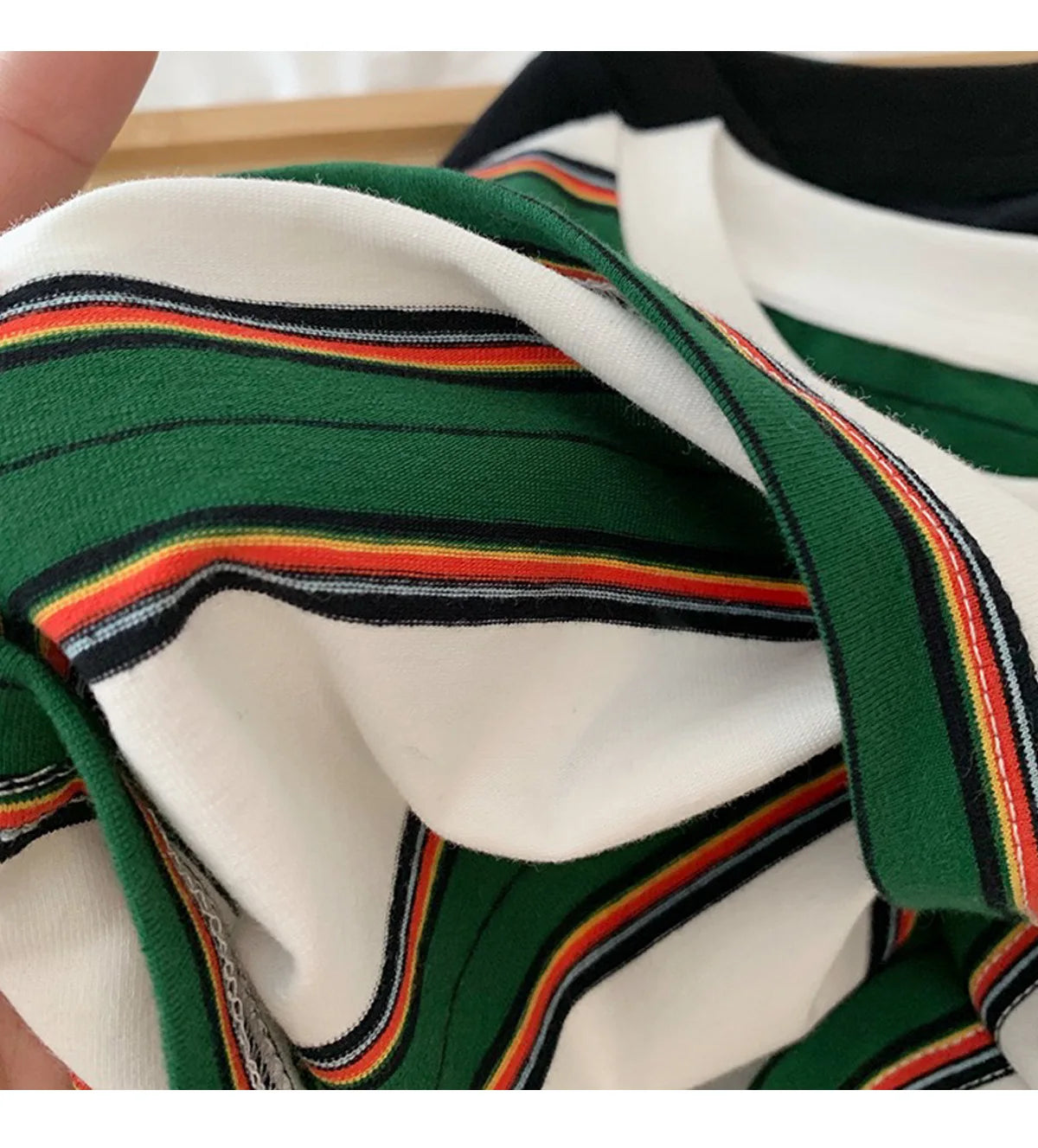 2025 Spring Autumn Kids Boys T-shirts Cotton Striped Loose Sticker Casual Long Sleeve Baby Girls Shirts Toddler Boys Tops