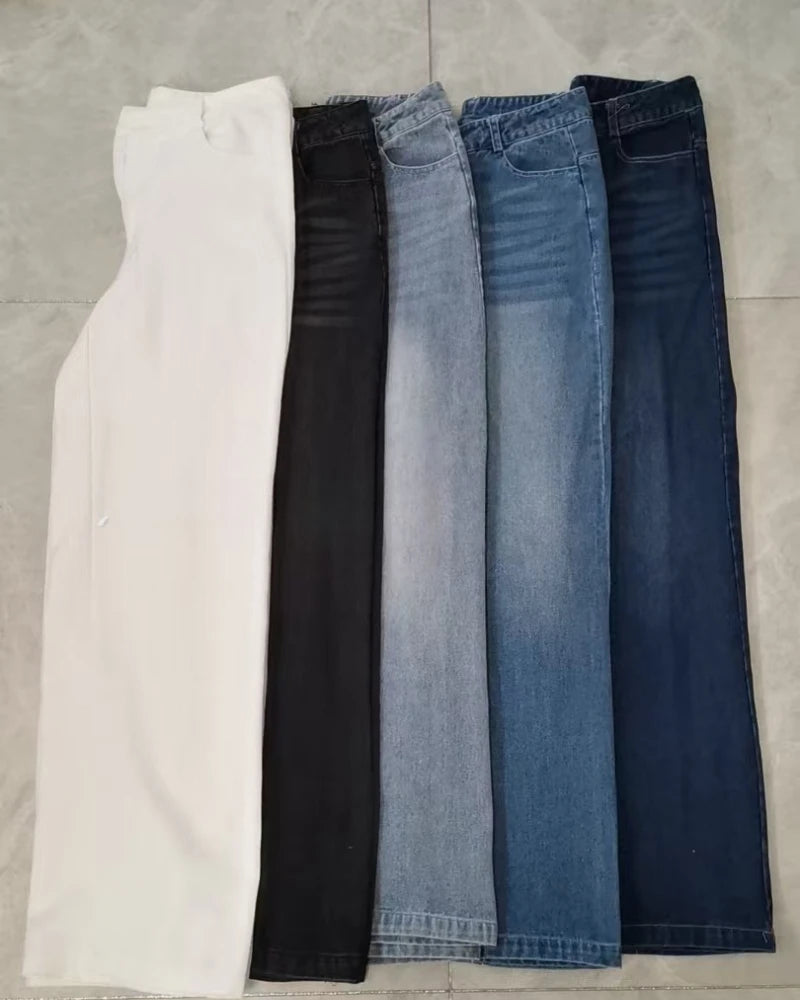 Women's Personalized High-waisted Straight Jeans