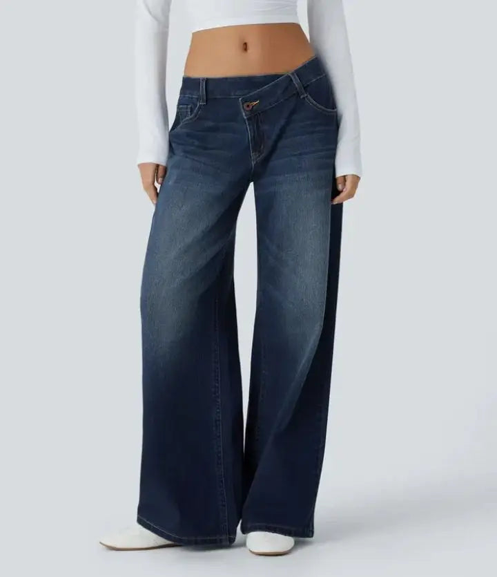Women's Personalized High-waisted Straight Jeans