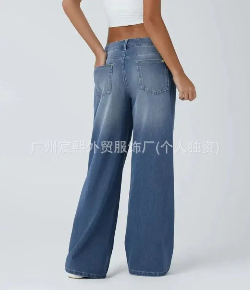 Women's Personalized High-waisted Straight Jeans