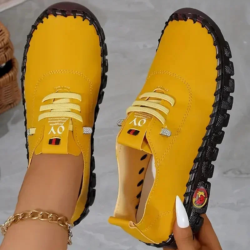 Women Sneakers 2025 New Designer Shoes Loafers Soft-soled Roman Breathable Outdoor Women Retro Big Size Single Shoes for Women