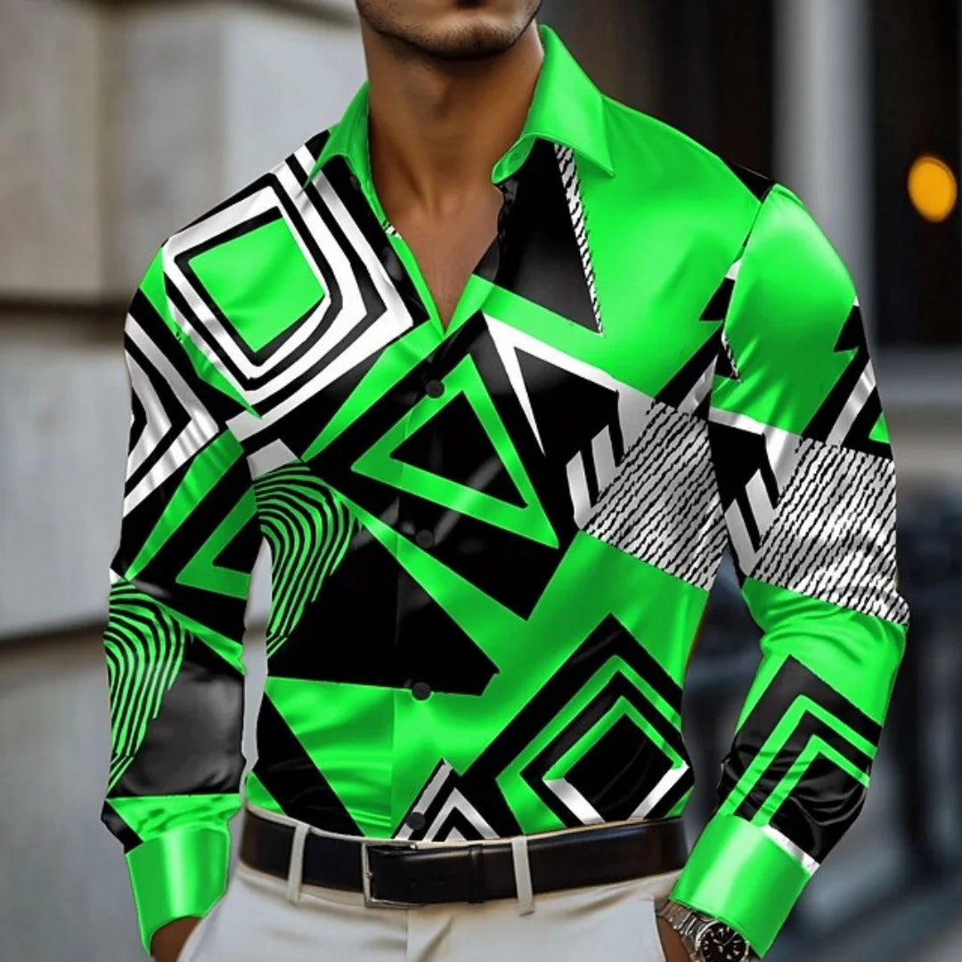 2025 New Men's Fashion Shirt - Buttoned Shirt - Long Sleeve - Designer Design - Birthday Shirt - Outdoor Spring/Summer - Luxurio