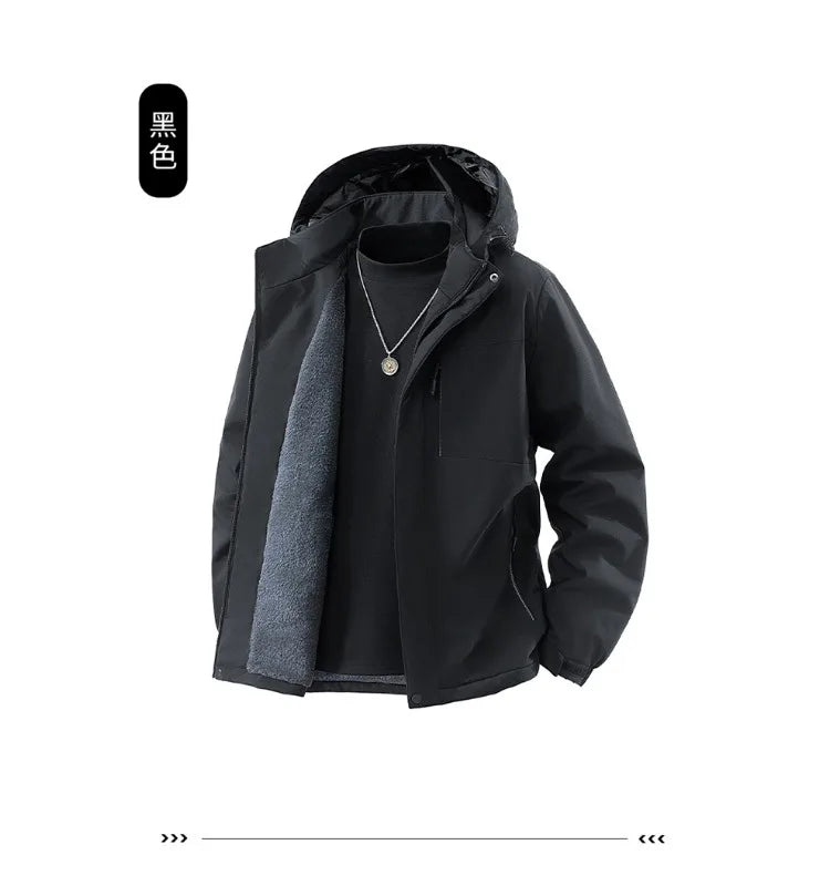 Mens Jacket 2025 Winter Velvet