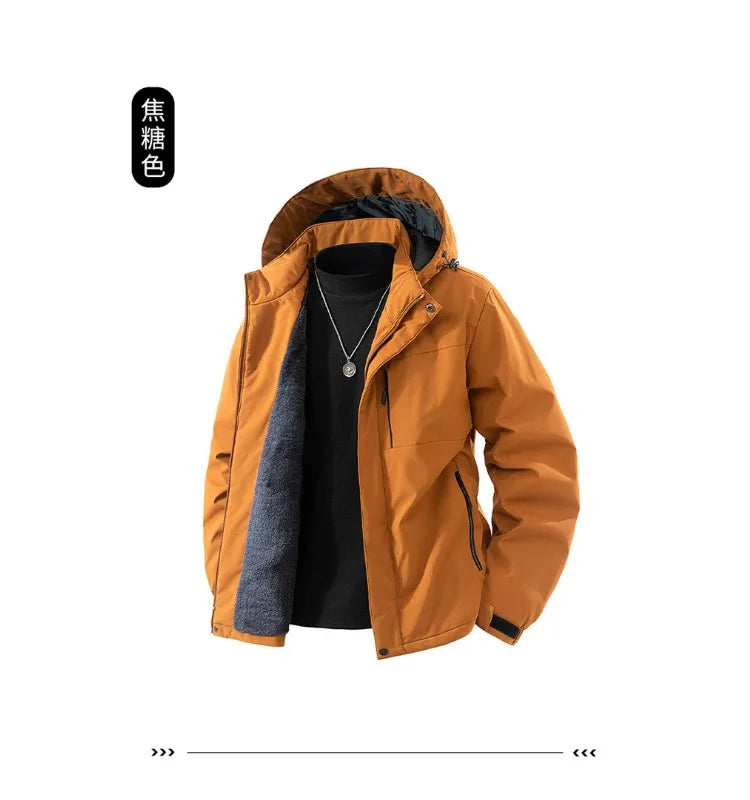 Mens Jacket 2025 Winter Velvet