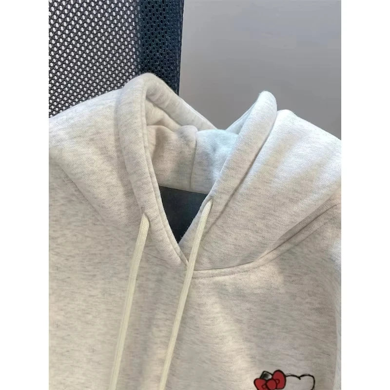2025 Women's Hoodies Autumn Winter Clothing Anime Hello Kitty Art Design Graphics Hooded Fashion Y2K Oversized Girl Cotton Tops
