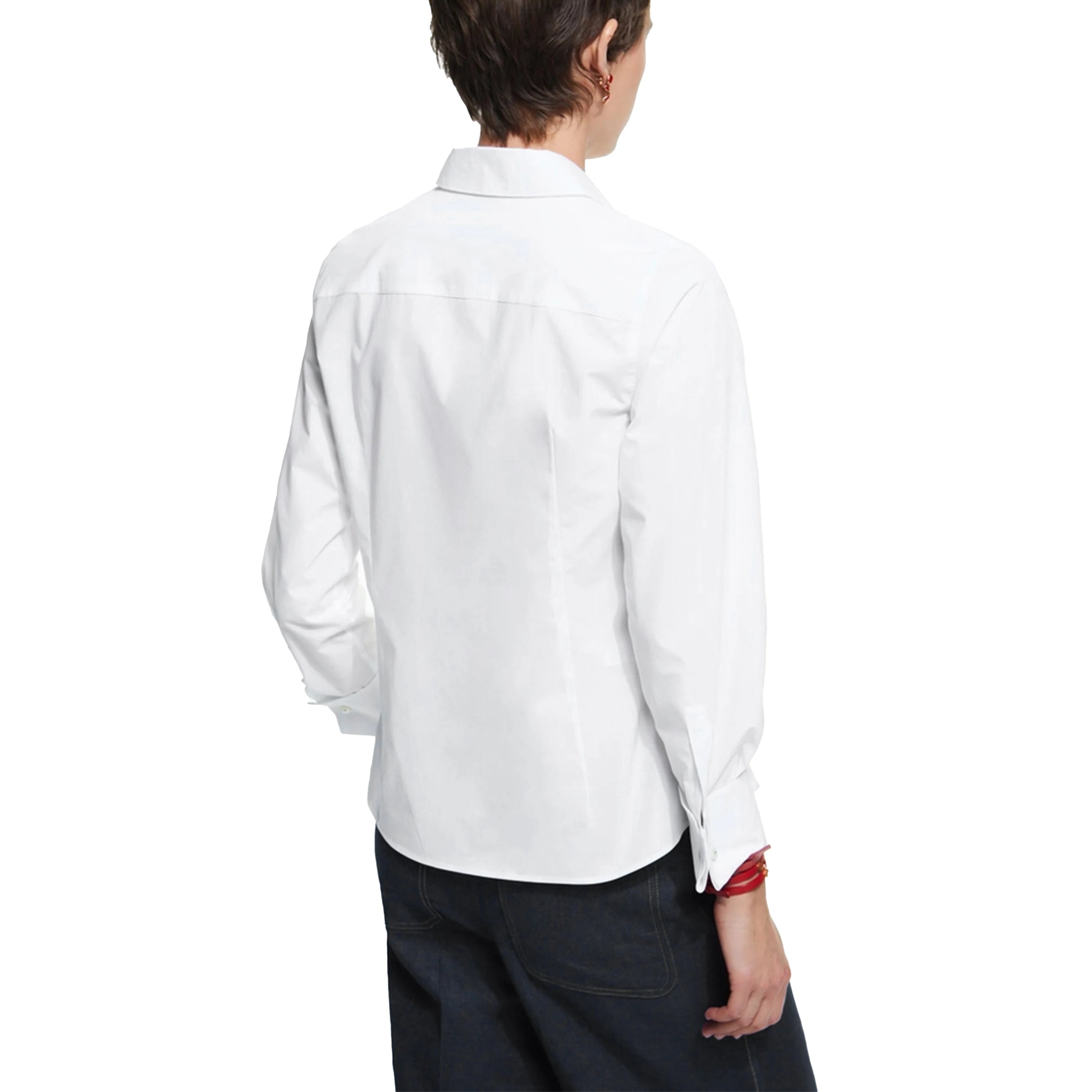 2025 Women Shirts Sexy Solid Color Slim Shirt Waist Design Vintage Female Blouses Spring 2024 Fashion Office Ladies Shirts